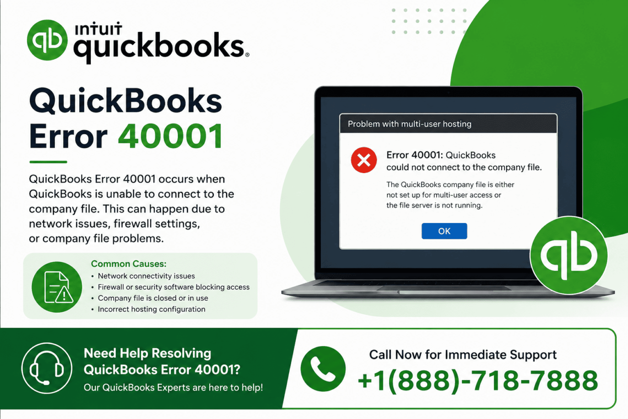 QuickBooks Error 40001: Causes, Solutions & Complete Troubleshooting Guide